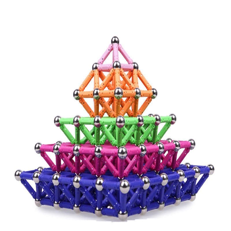 image-Buck Ball Magnetic Rod Magic Magnetic Iron Ball Combination Set 11M Building Blocks Assembling Educational Toys