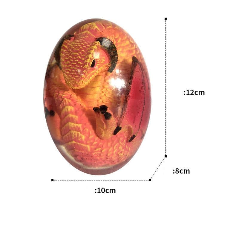 image-LED Lava Dragon Egg Ornamental Decor Dinosaur Egg Statue Resin Dragon Egg Crystal Minerale Gemstone Reiki Home Decor