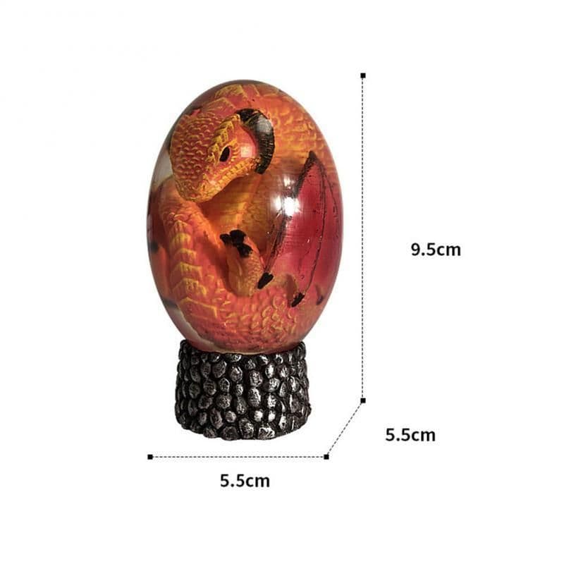 image-LED Lava Dragon Egg Ornamental Decor Dinosaur Egg Statue Resin Dragon Egg Crystal Minerale Gemstone Reiki Home Decor