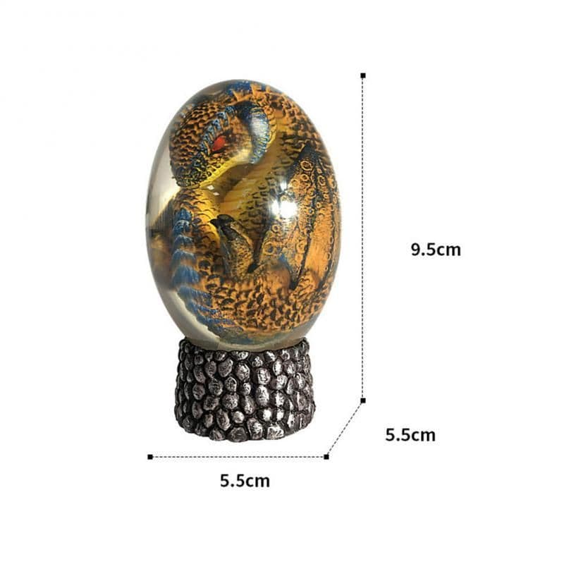 image-LED Lava Dragon Egg Ornamental Decor Dinosaur Egg Statue Resin Dragon Egg Crystal Minerale Gemstone Reiki Home Decor