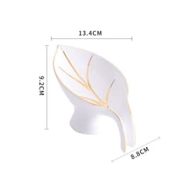 image-Ceramics Leaf Shape Soap Box Bathroom Soap Holder Dish Storage Plate Tray Bathroom Shower Supplies Bathroom Rack