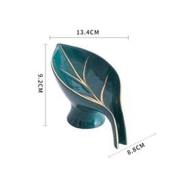 image-Ceramics Leaf Shape Soap Box Bathroom Soap Holder Dish Storage Plate Tray Bathroom Shower Supplies Bathroom Rack