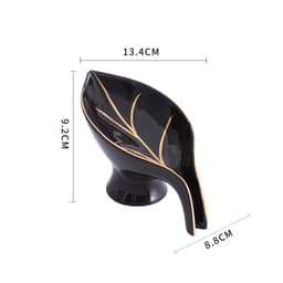 image-Ceramics Leaf Shape Soap Box Bathroom Soap Holder Dish Storage Plate Tray Bathroom Shower Supplies Bathroom Rack