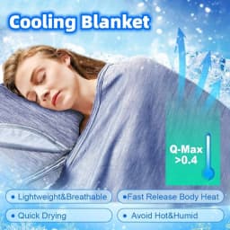 image-Cooling Blanket Cooling Fiber Absorb Heat Washable Cover Over Blankets Summer