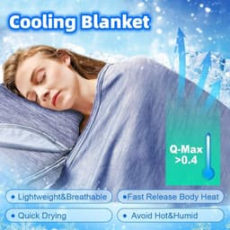 image-Cooling Blanket Cooling Fiber Absorb Heat Washable Cover Over Blankets Summer