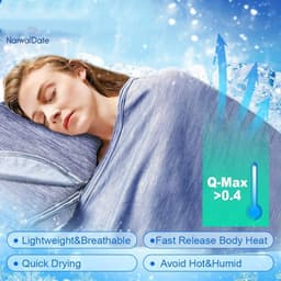 image-Cooling Blanket Cooling Fiber Absorb Heat Washable Cover Over Blankets Summer