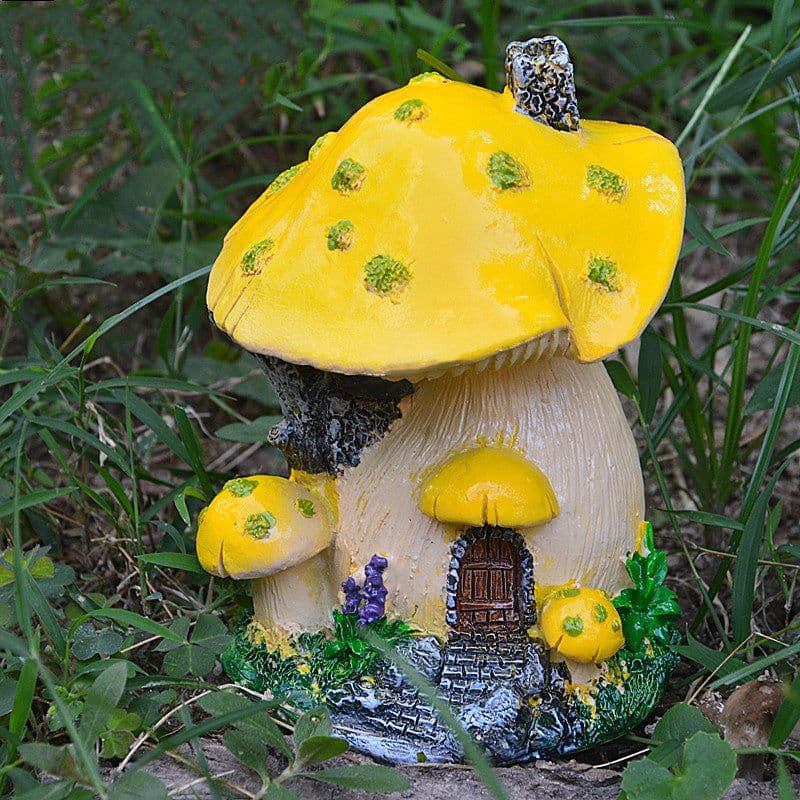 image-Mushroom House Decoration Resin Handicraft Gardening