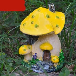 image-Mushroom House Decoration Resin Handicraft Gardening