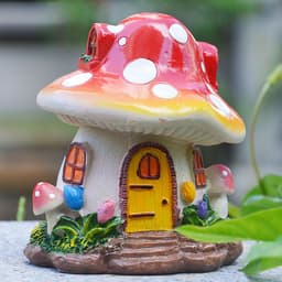image-Mushroom House Decoration Resin Handicraft Gardening