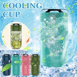 image-New Portable Fast Cooling Cup Mini Refrigerator USB Quick Freezing Outdoor Sports Cold Kettle Smart Car Drinks Cooler Water Cup