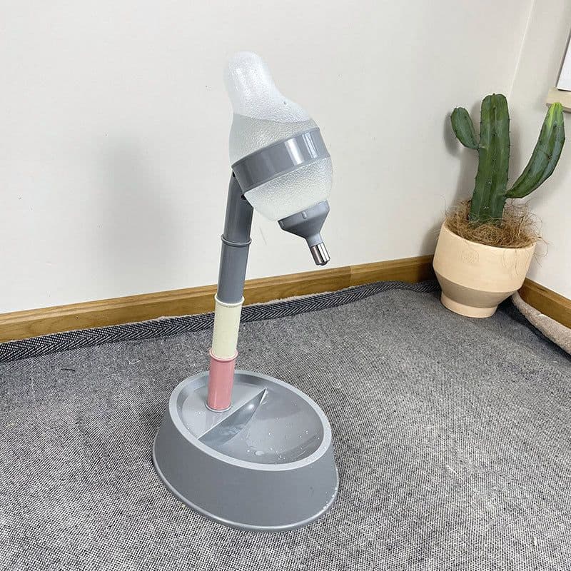 image-Automatic Pet Water Dispenser Stand Feeder Bowl Adjusting Height Water Bottle Cat Dog Water Drinker Water Fountain Feeding