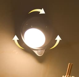 image-LED Smart Sensor Night Light 360 Degree Rotating Infrared Wireless USB Charging Outdoor Indoor Cabinet Aisle Staircase Wall Lamp