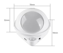image-LED Smart Sensor Night Light 360 Degree Rotating Infrared Wireless USB Charging Outdoor Indoor Cabinet Aisle Staircase Wall Lamp