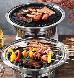 image-Korean Stainless Steel Charcoal Barbecue Grill For Consumer And Commercial Use