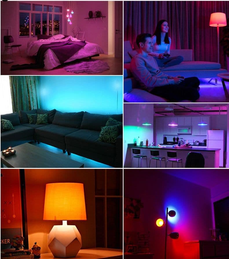 image-Smart WifI Led Lamp E14 RGB CW WW Led Bulb Dimmable 85-265V Voice Control Light Bulbs Alexa Google Home For Home Decorative
