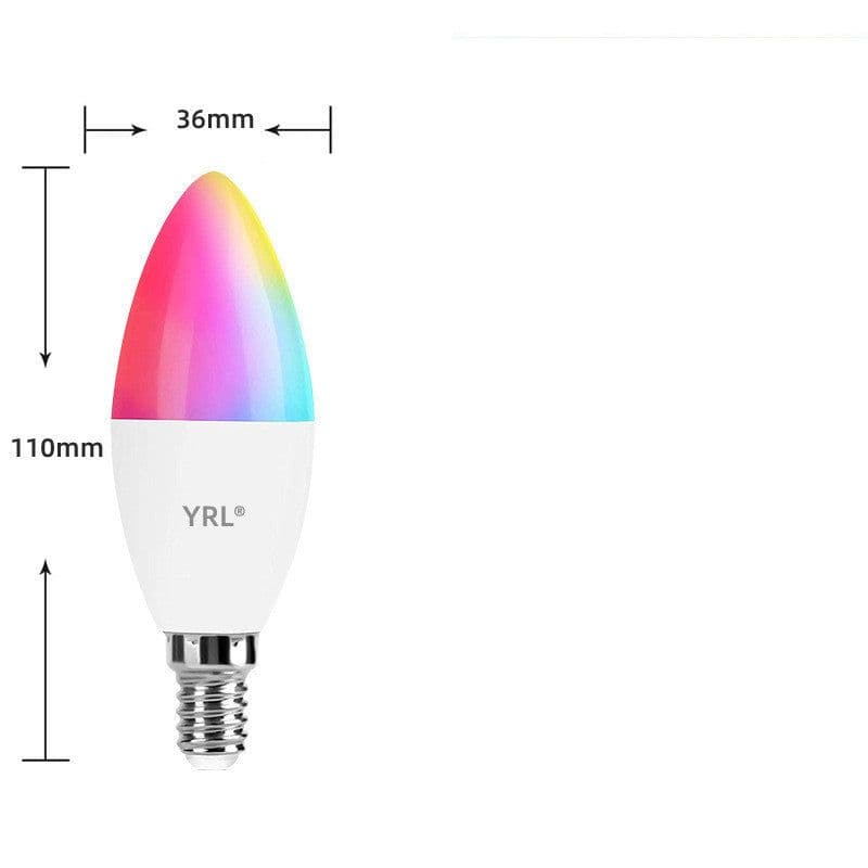image-Smart WifI Led Lamp E14 RGB CW WW Led Bulb Dimmable 85-265V Voice Control Light Bulbs Alexa Google Home For Home Decorative