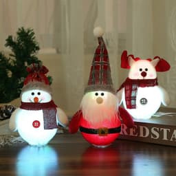image-Christmas Decorations LED Santa Claus Snowman Deer Creative New Luminous Xmas Tree Pendant Gnome Gifts Ornaments Decoration