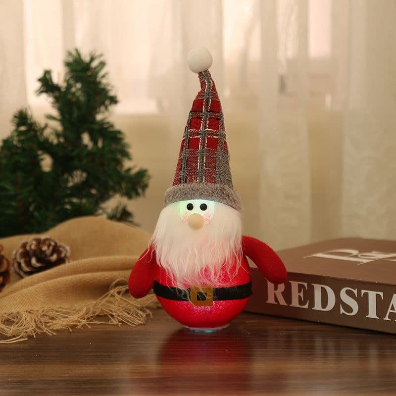 image-Christmas Decorations LED Santa Claus Snowman Deer Creative New Luminous Xmas Tree Pendant Gnome Gifts Ornaments Decoration