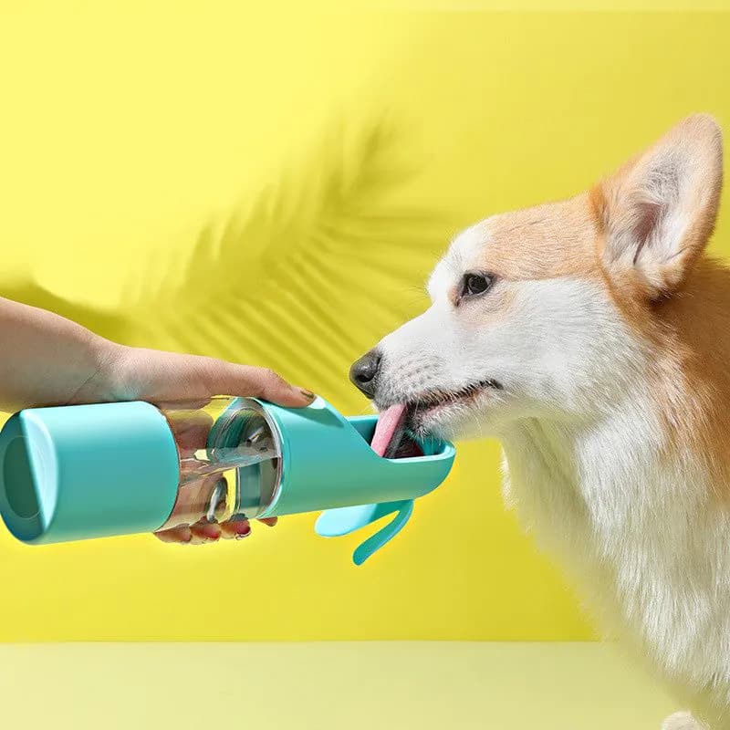 image-Pet Cats And Dogs Portable Outdoor Drinking Cups Water Food Cups Convenient Non-Wet Mouth Accompanying Cups Kettle Pet Supplies