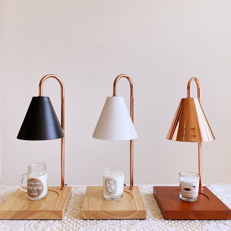 image-Aromatherapy Diffuser Wax Electric Melt Warmer Safety Yankee Candle Lamp Essential Oil Burner Night Light For Home Bedroom Decor