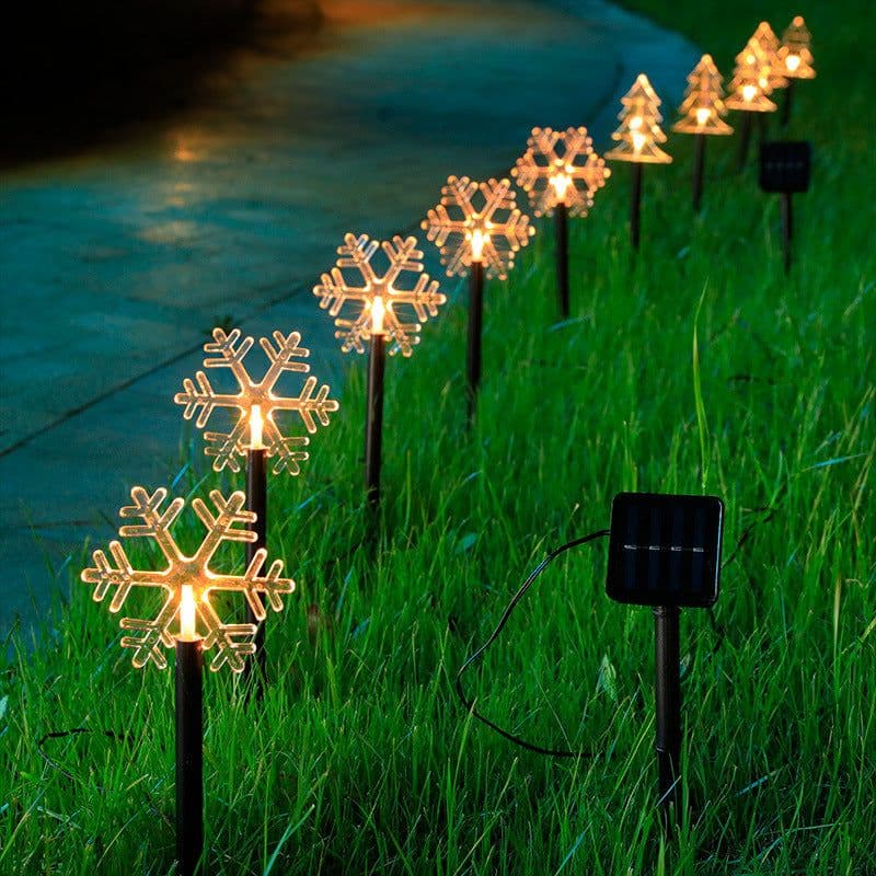 image-Solar Light Star Snowflake Christmas Tree Garden Light Decoration Lawn Lamp Waterproof Outdoor Lighting Christmas Lights