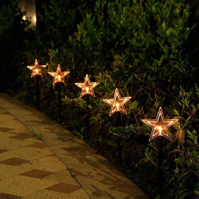 image-Solar Light Star Snowflake Christmas Tree Garden Light Decoration Lawn Lamp Waterproof Outdoor Lighting Christmas Lights