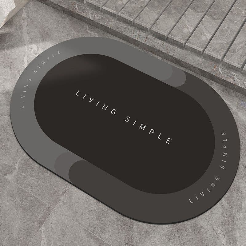 image-Bath Mat Entrance Door Mat Super Absorbent Bathroom Mats Quick Drying Bathroom Carpet Modern Simple Non-Slip Floor Mats Home