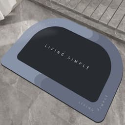 image-Bath Mat Entrance Door Mat Super Absorbent Bathroom Mats Quick Drying Bathroom Carpet Modern Simple Non-Slip Floor Mats Home