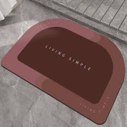 image-Bath Mat Entrance Door Mat Super Absorbent Bathroom Mats Quick Drying Bathroom Carpet Modern Simple Non-Slip Floor Mats Home