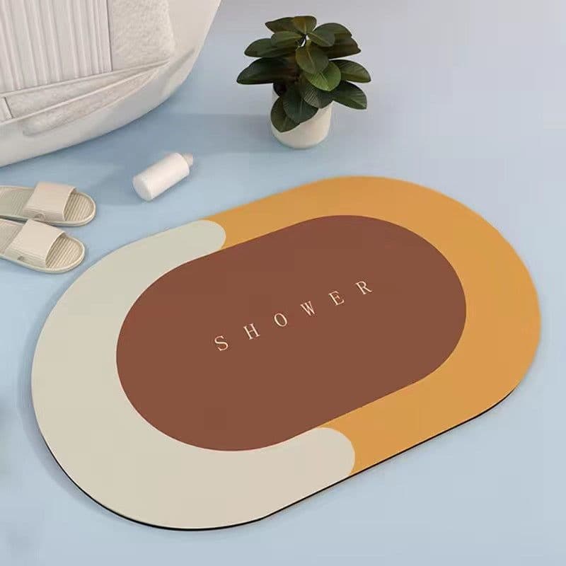 image-Bath Mat Entrance Door Mat Super Absorbent Bathroom Mats Quick Drying Bathroom Carpet Modern Simple Non-Slip Floor Mats Home