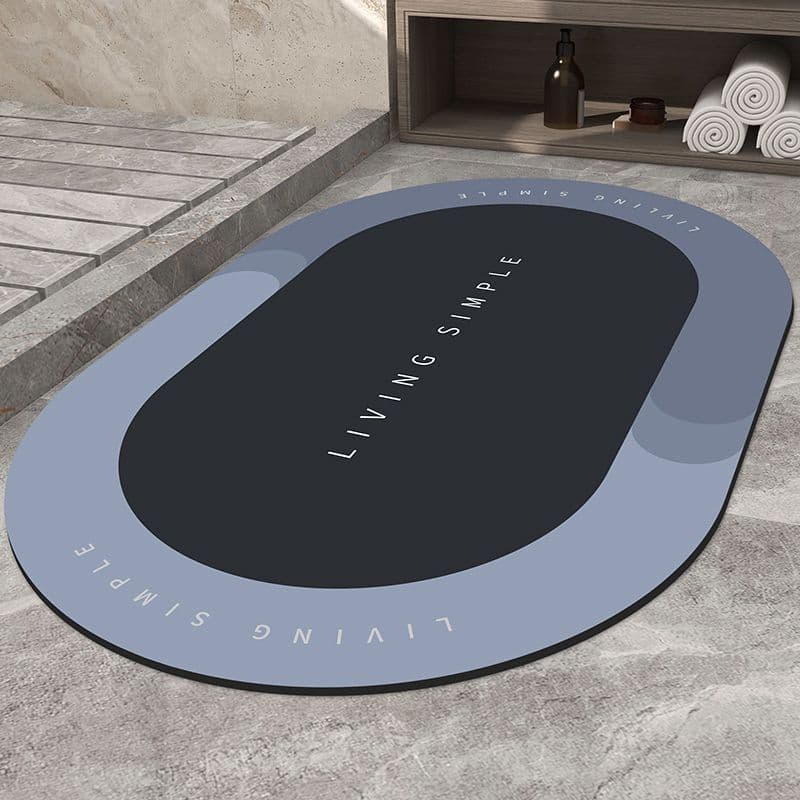 image-Bath Mat Entrance Door Mat Super Absorbent Bathroom Mats Quick Drying Bathroom Carpet Modern Simple Non-Slip Floor Mats Home