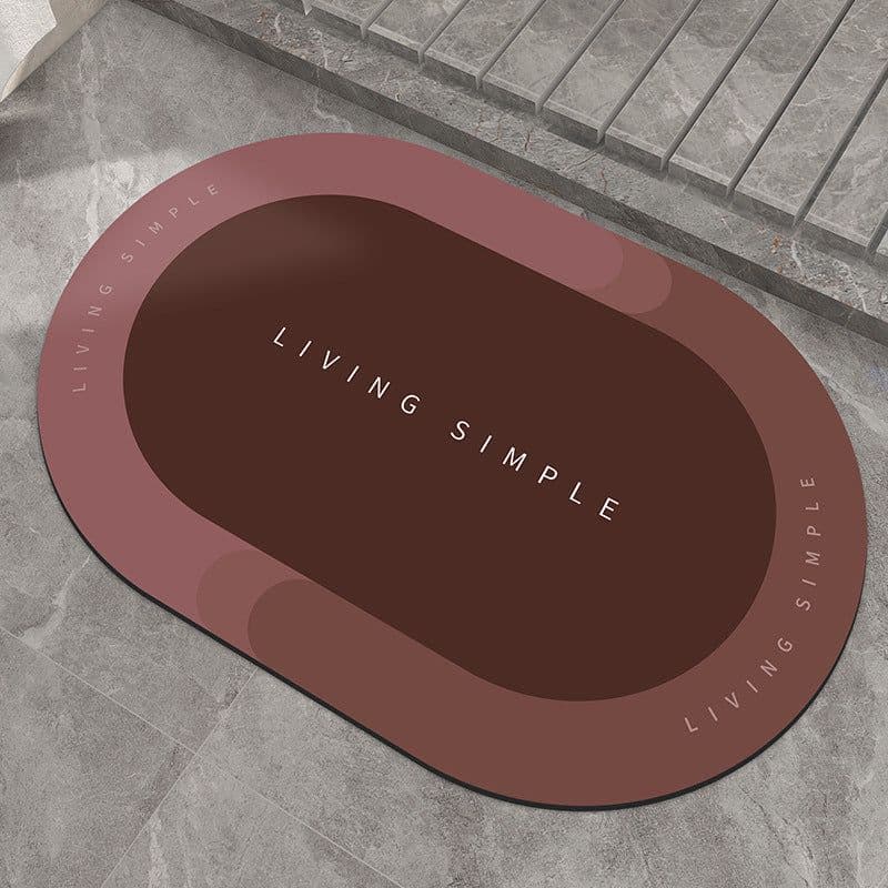 image-Bath Mat Entrance Door Mat Super Absorbent Bathroom Mats Quick Drying Bathroom Carpet Modern Simple Non-Slip Floor Mats Home