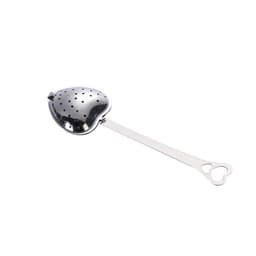 image-Stainless Steel Tea Filter With Chain Metal Herb Spice Strainer Spoon Heart Shaped Tea Infuser Seasoning Ball Teaware