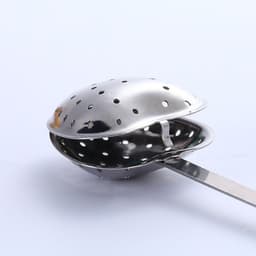 image-Stainless Steel Tea Filter With Chain Metal Herb Spice Strainer Spoon Heart Shaped Tea Infuser Seasoning Ball Teaware
