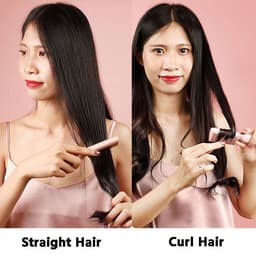 image-2 In 1 Wireless Straight Hair Comb Portable USB Charging Negative -Ion Smoothing Straightener Curling Comb Hair Brush
