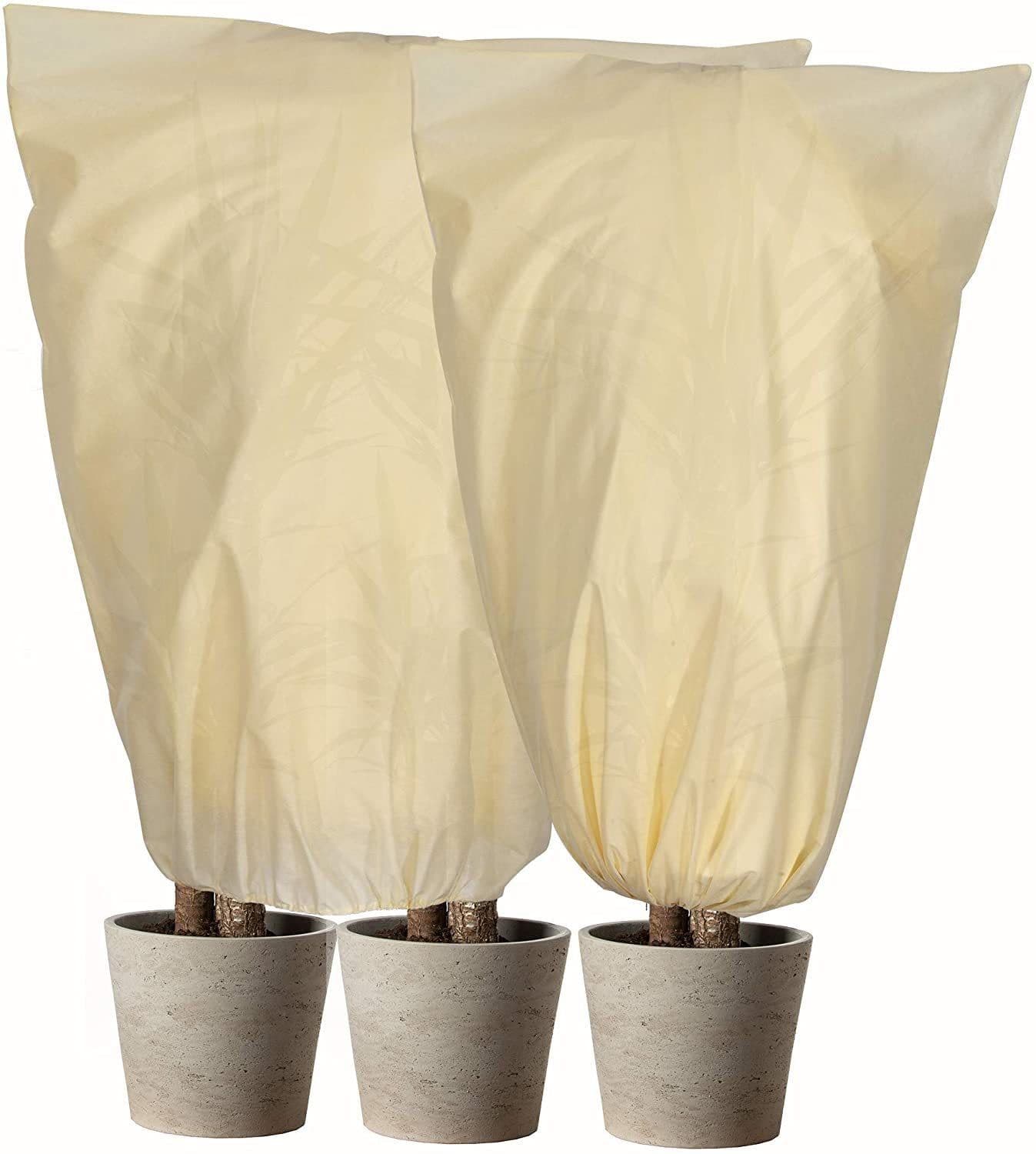 image-Plant Cover Winter Warm Cover Tree Plant Protecting Bag Nonwoven Frost Protection For Yard Garden Plants Small Tree Against Cold