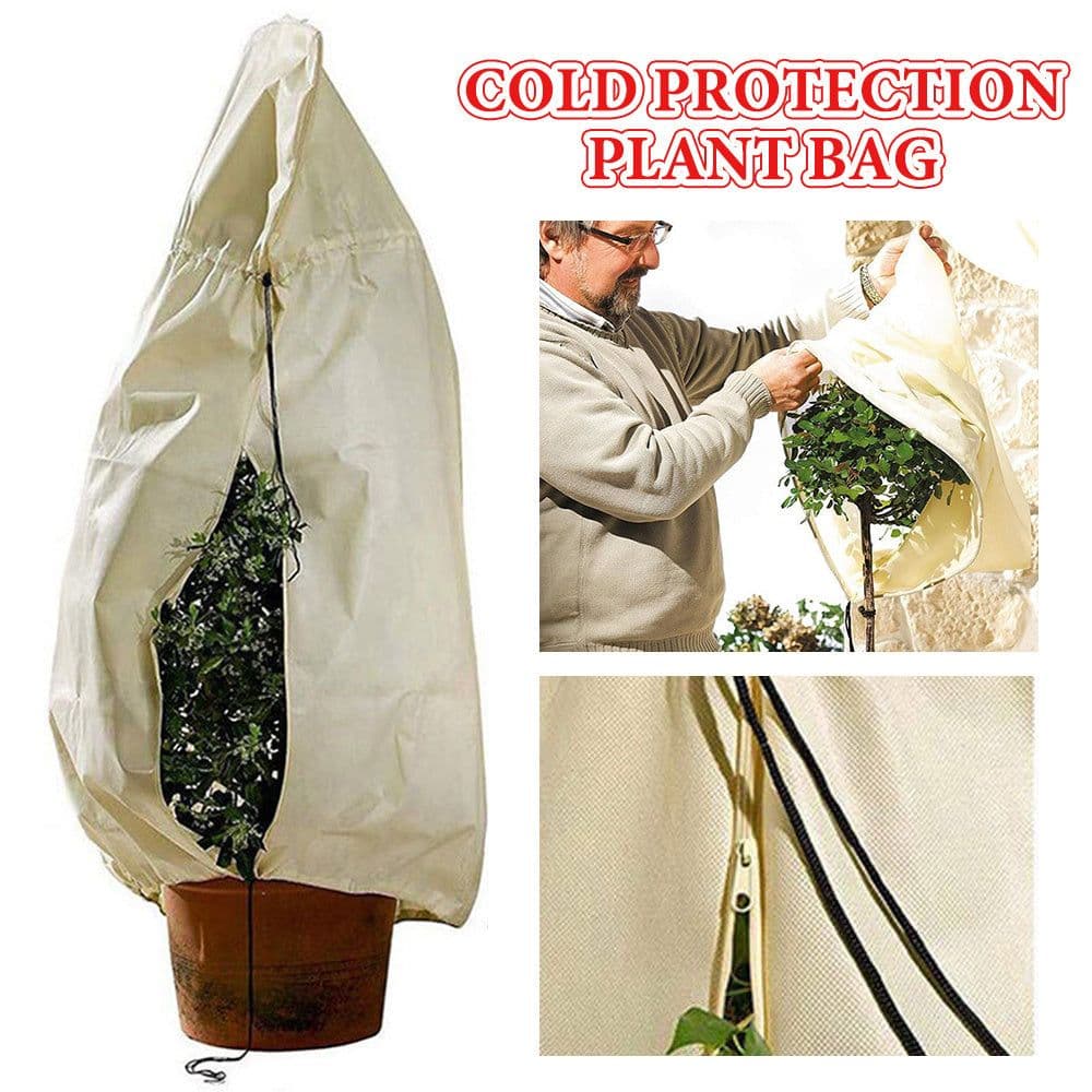 image-Plant Cover Winter Warm Cover Tree Plant Protecting Bag Nonwoven Frost Protection For Yard Garden Plants Small Tree Against Cold