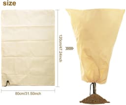 image-Plant Cover Winter Warm Cover Tree Plant Protecting Bag Nonwoven Frost Protection For Yard Garden Plants Small Tree Against Cold