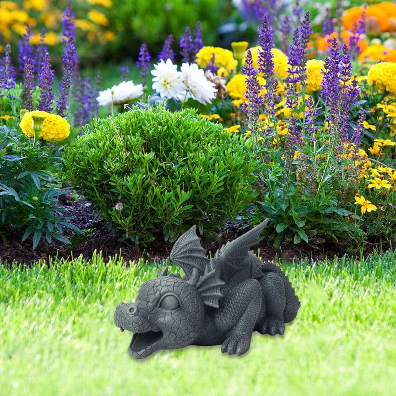 image-Creative Dinosaur Statue Cute Animals Resin Crafts Fountain Ornament For Home Garden Courtyard Decoration Xqmg Garden Statues