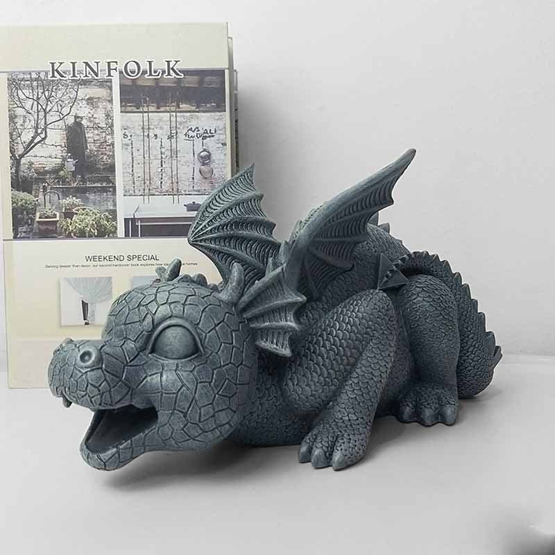 image-Creative Dinosaur Statue Cute Animals Resin Crafts Fountain Ornament For Home Garden Courtyard Decoration Xqmg Garden Statues