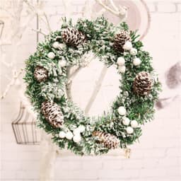 image-Creative Christmas Door Wreath Christmas Decoration Artificial Garland Wreaths For Car Home Window Wall Decoration