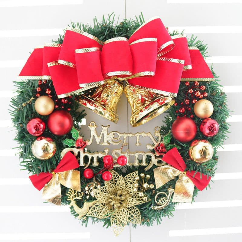 image-Creative Christmas Door Wreath Christmas Decoration Artificial Garland Wreaths For Car Home Window Wall Decoration