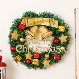 image-Creative Christmas Door Wreath Christmas Decoration Artificial Garland Wreaths For Car Home Window Wall Decoration