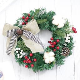 image-Creative Christmas Door Wreath Christmas Decoration Artificial Garland Wreaths For Car Home Window Wall Decoration