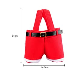 image-New Wool Fabric Merry Christmas Gifts Santa Pants Style Christmas Candy Gift Bag