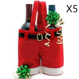 image-New Wool Fabric Merry Christmas Gifts Santa Pants Style Christmas Candy Gift Bag