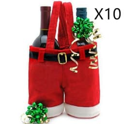 image-New Wool Fabric Merry Christmas Gifts Santa Pants Style Christmas Candy Gift Bag