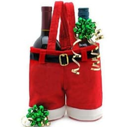 image-New Wool Fabric Merry Christmas Gifts Santa Pants Style Christmas Candy Gift Bag