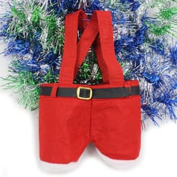image-New Wool Fabric Merry Christmas Gifts Santa Pants Style Christmas Candy Gift Bag