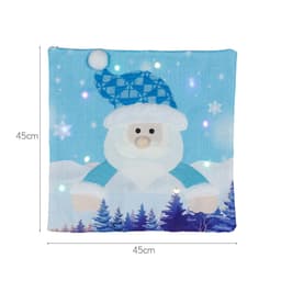 image-Christmas Decorations Santa Claus Snowman Luminous Illuminated Pillowcase Pillowcase Christmas Pillowcase Two-piece Set